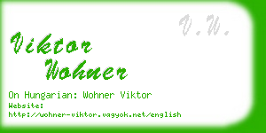 viktor wohner business card